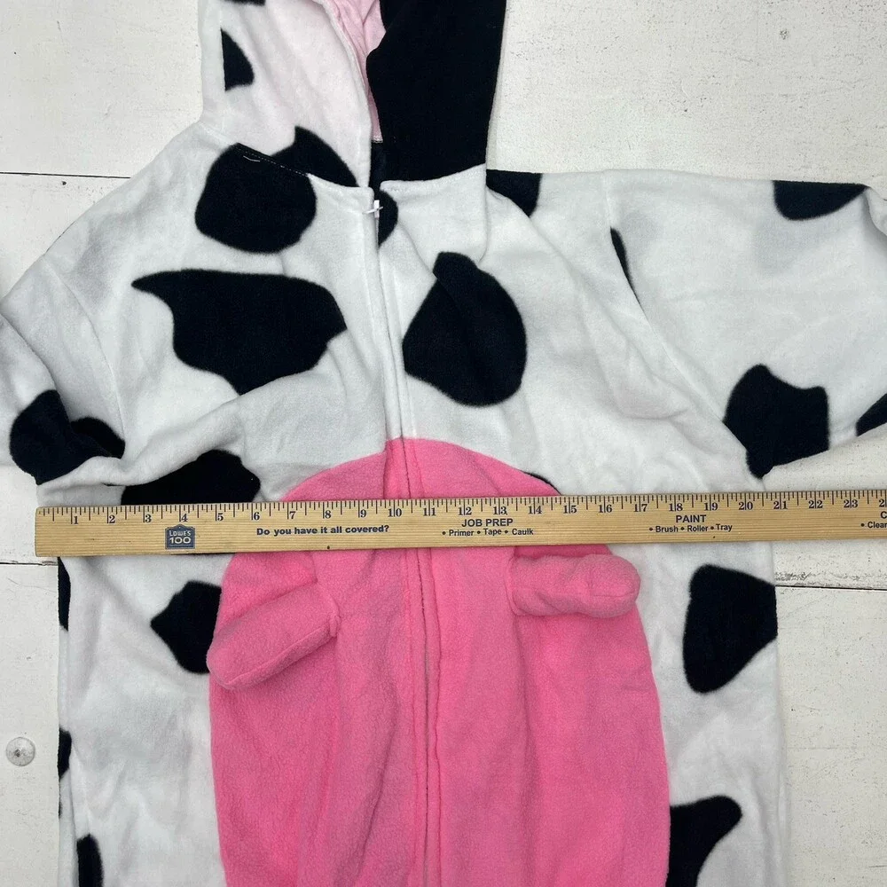 Black White Spotted Cow With Hood & Udders 1 Piece Halloween Women’s Size S NEW